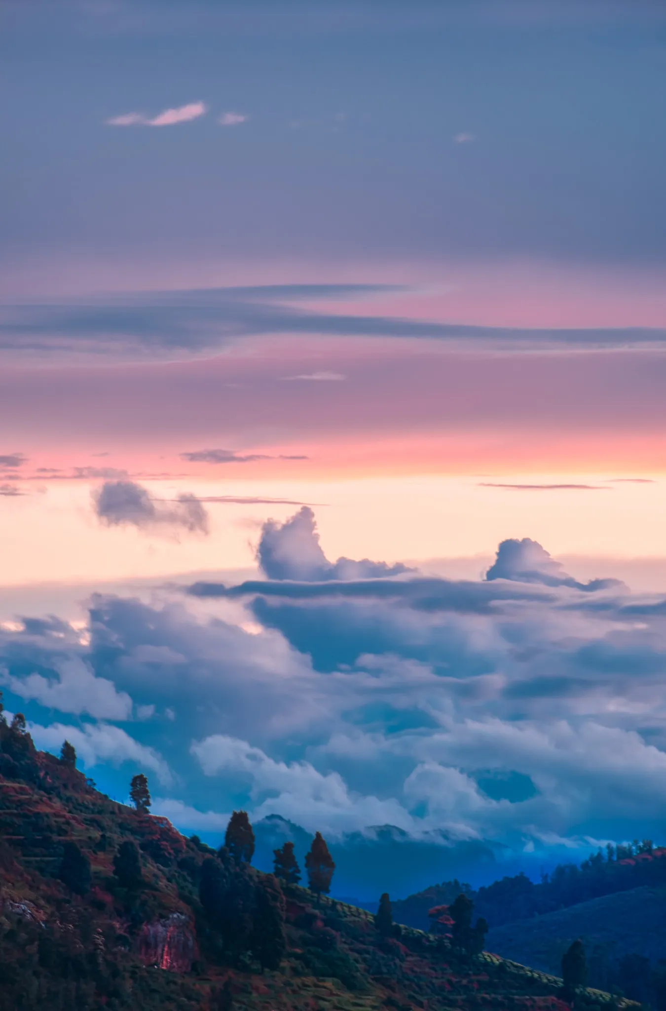 Mountain above clouds