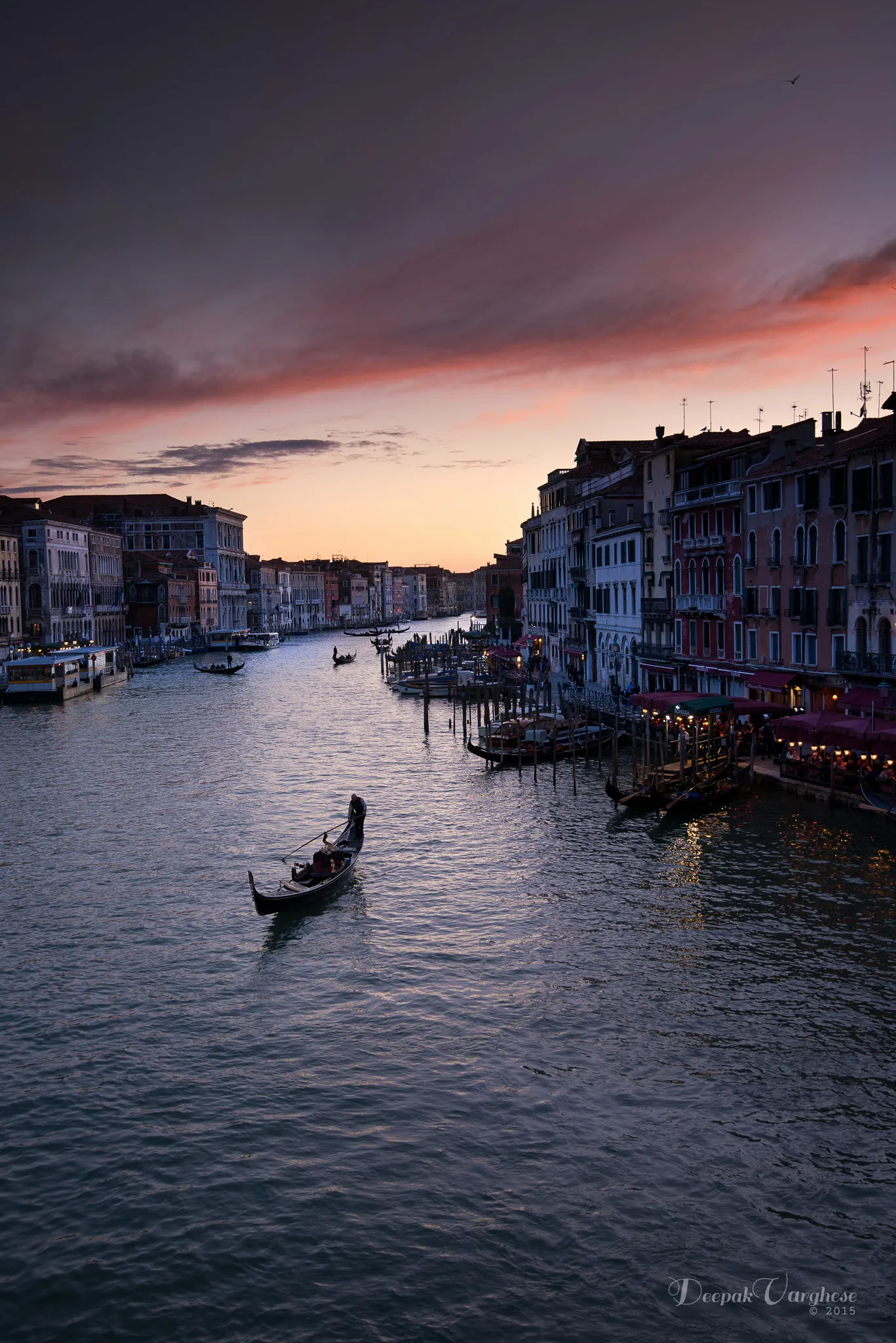 Venice Grand Canal at sunset